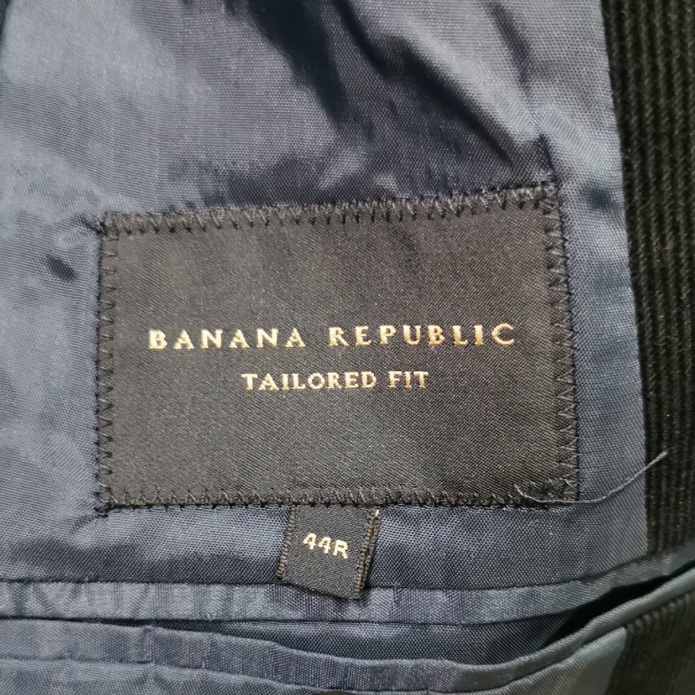 Banana Republic Classic Black Corduroy Men's Blazer - Picture 2 of 5